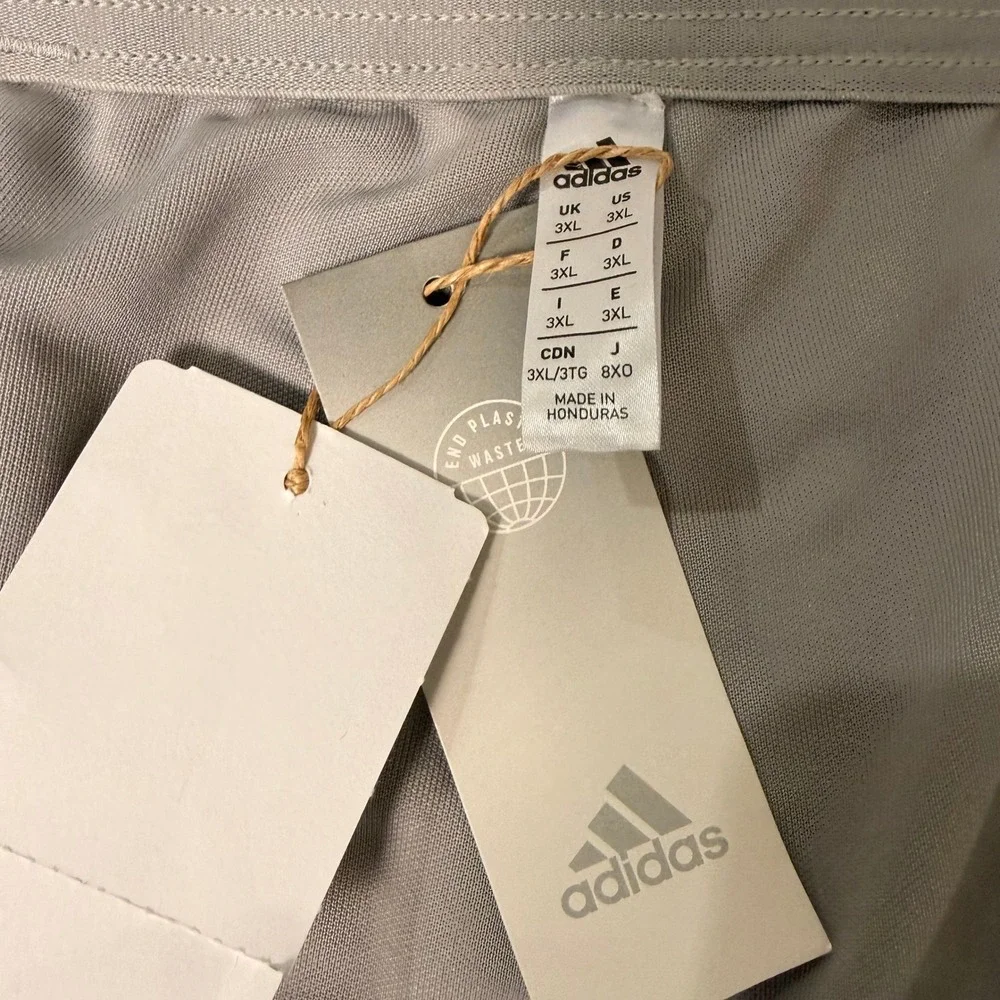 NWT Adidas Icon Pro Piped Baseball Pants Mens 3XL Grey Navy NEW GU5565 Open Hem
